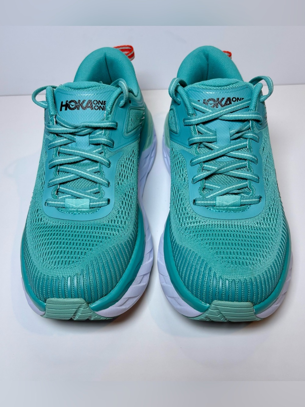 Hoka One One Women’s Aquarelle Bondi 7 Athletic Running Shoes (missing insoles)